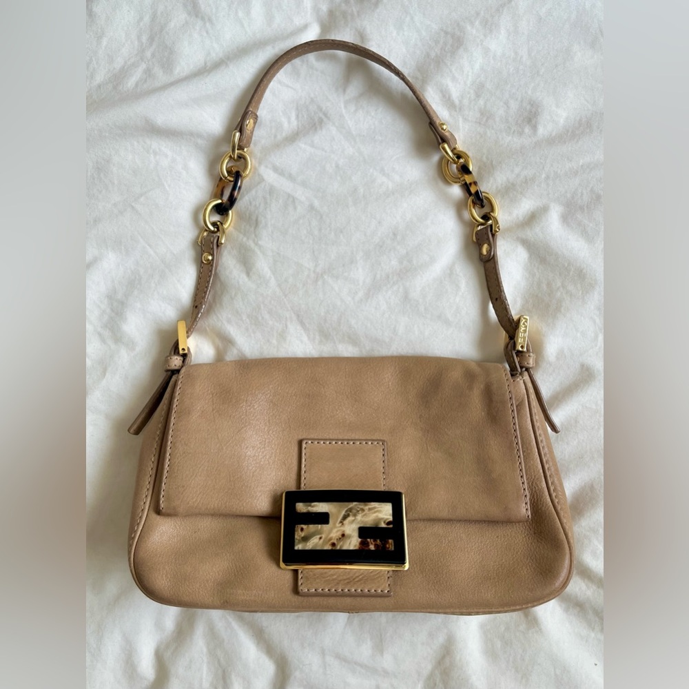 Mama Forever Mini Neutral Nubuck Leather Shoulder Bag